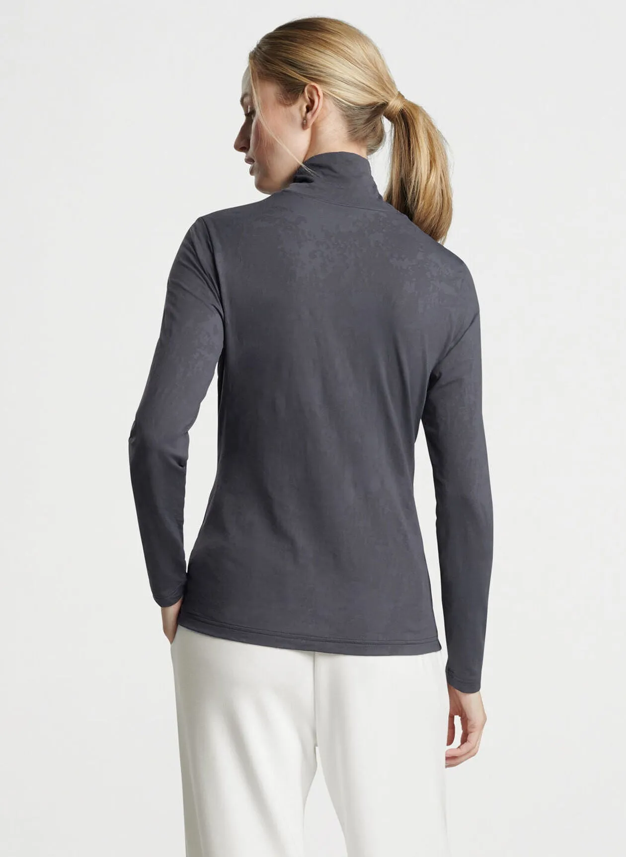 Peter Millar Womens Stratus Baselayer Performance Turtleneck - GRAPHITE