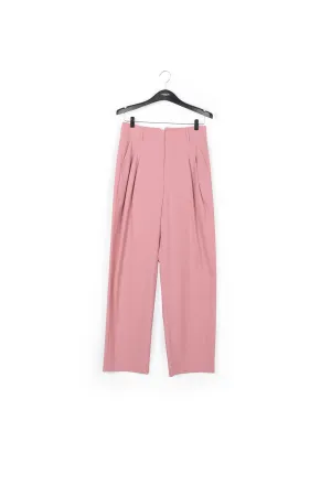 Pink pinstriped tailored pants