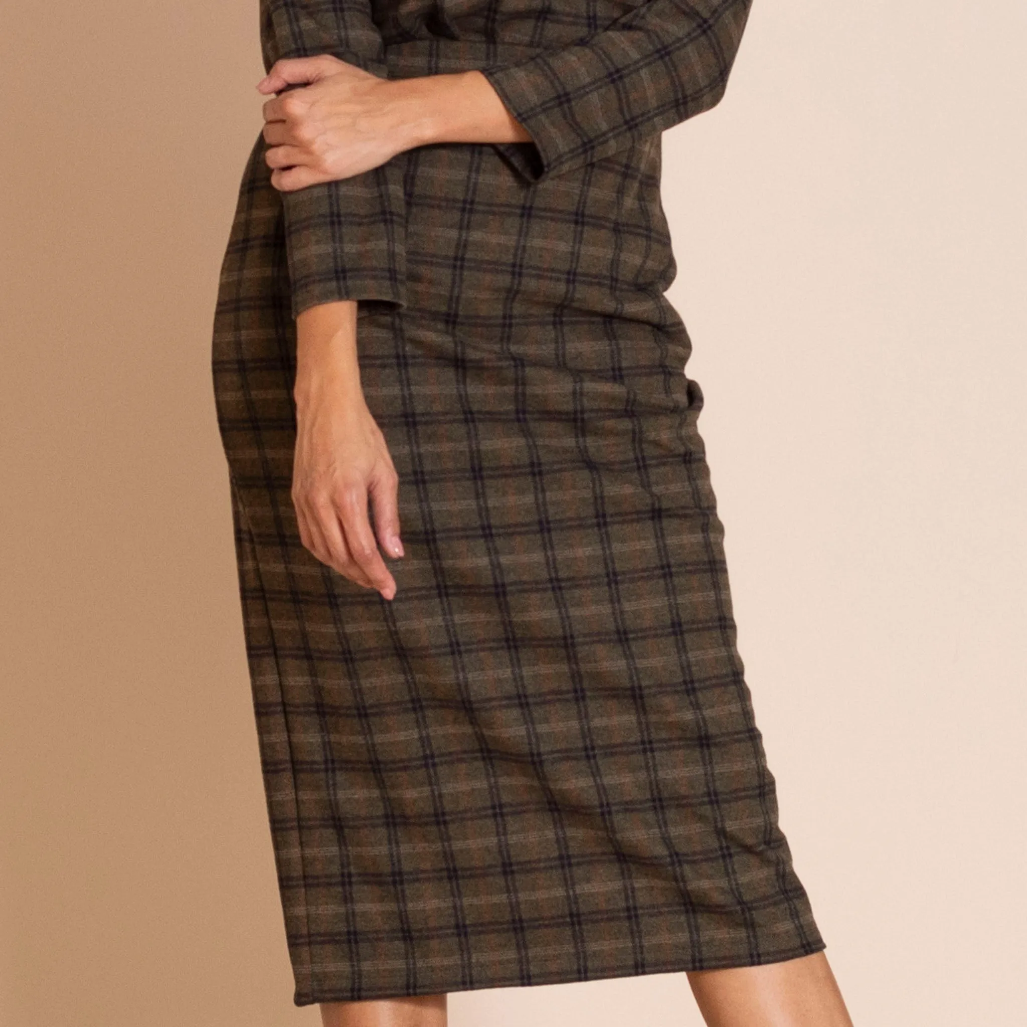plaid pencil skirt