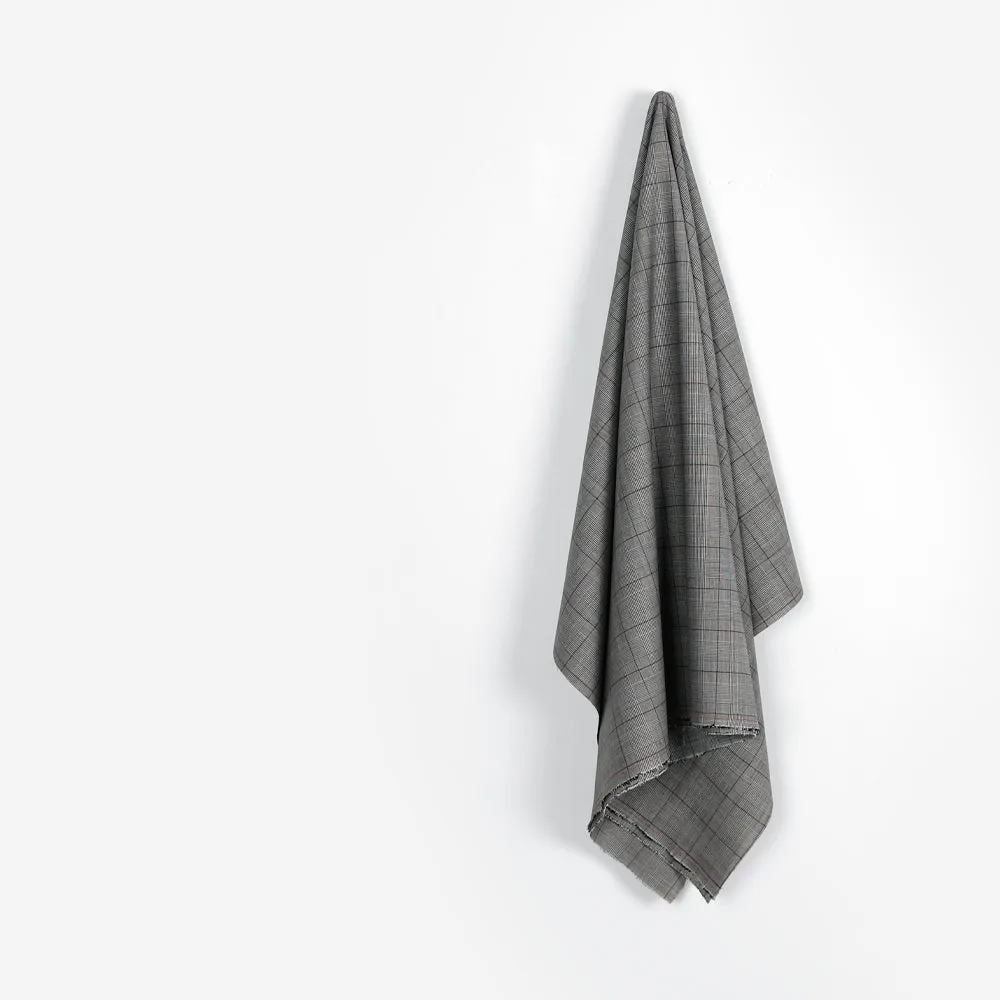 Prince Of Wales Wool / Poly Suiting - B&W