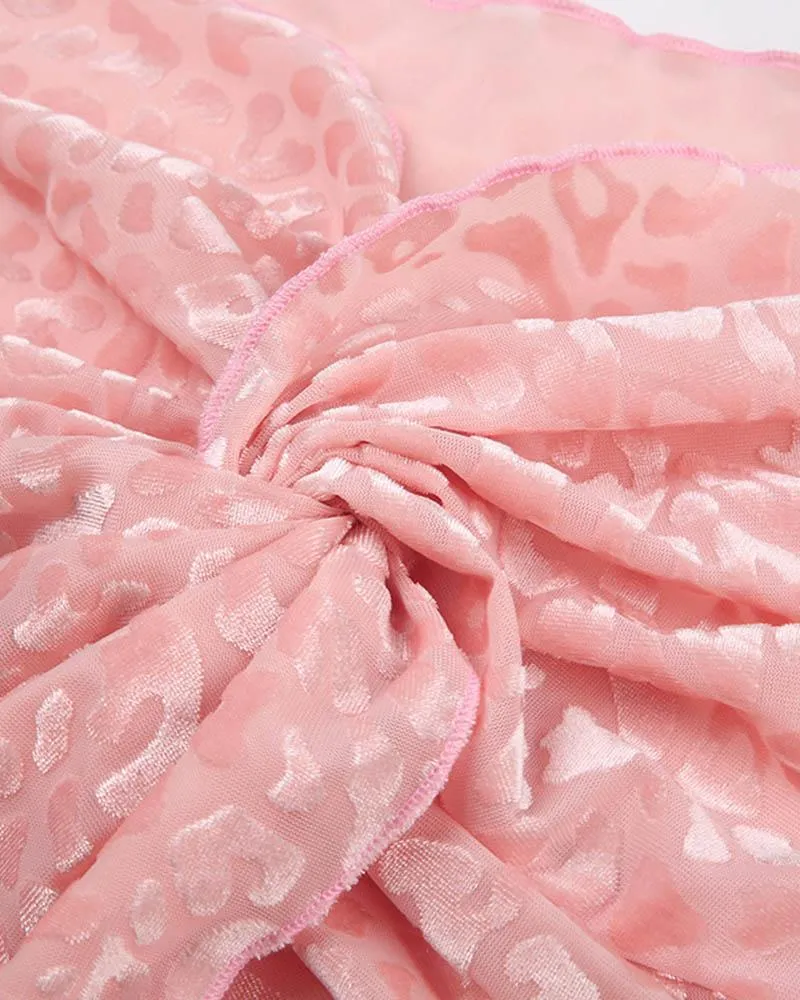 Pristine Wrap Accent Skirt Coord Set