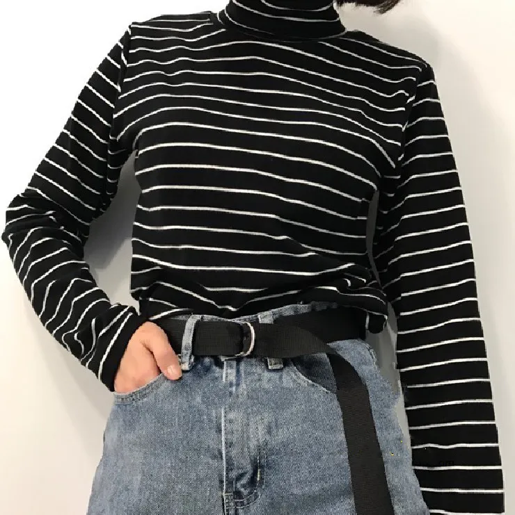 pure cotton turtleneck long sleeves T-shirt  KF83276