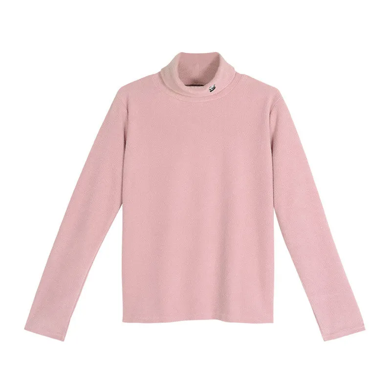 "EMBROIDERED SMALL ANIMALS FLEECE" TURTLENECK K110509
