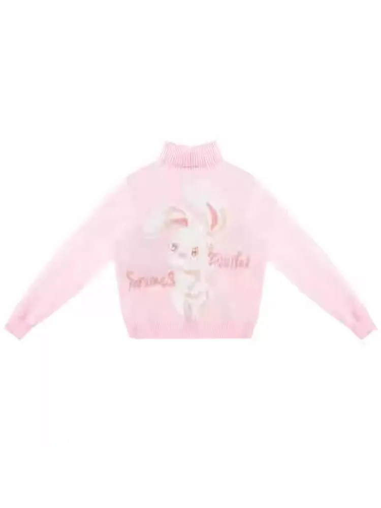 Rabbit turtleneck sweater【s0000011049】