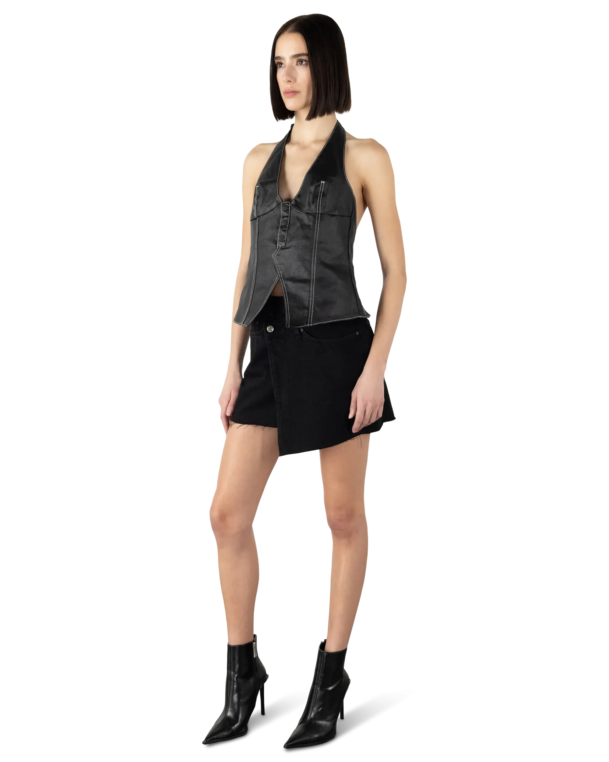 Rap Denim Asymmetrical Mini Ksubi Skirt