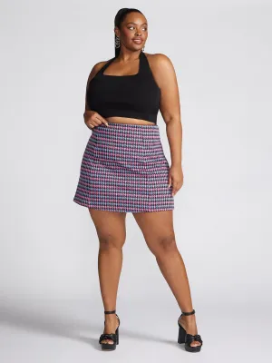 Raynelle Houndstooth Mini Skirt
