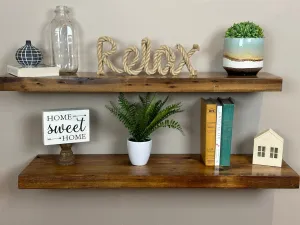 Reclaimed Wood Floating Wall Shelves - Philadelphia Church Contemporary Collection