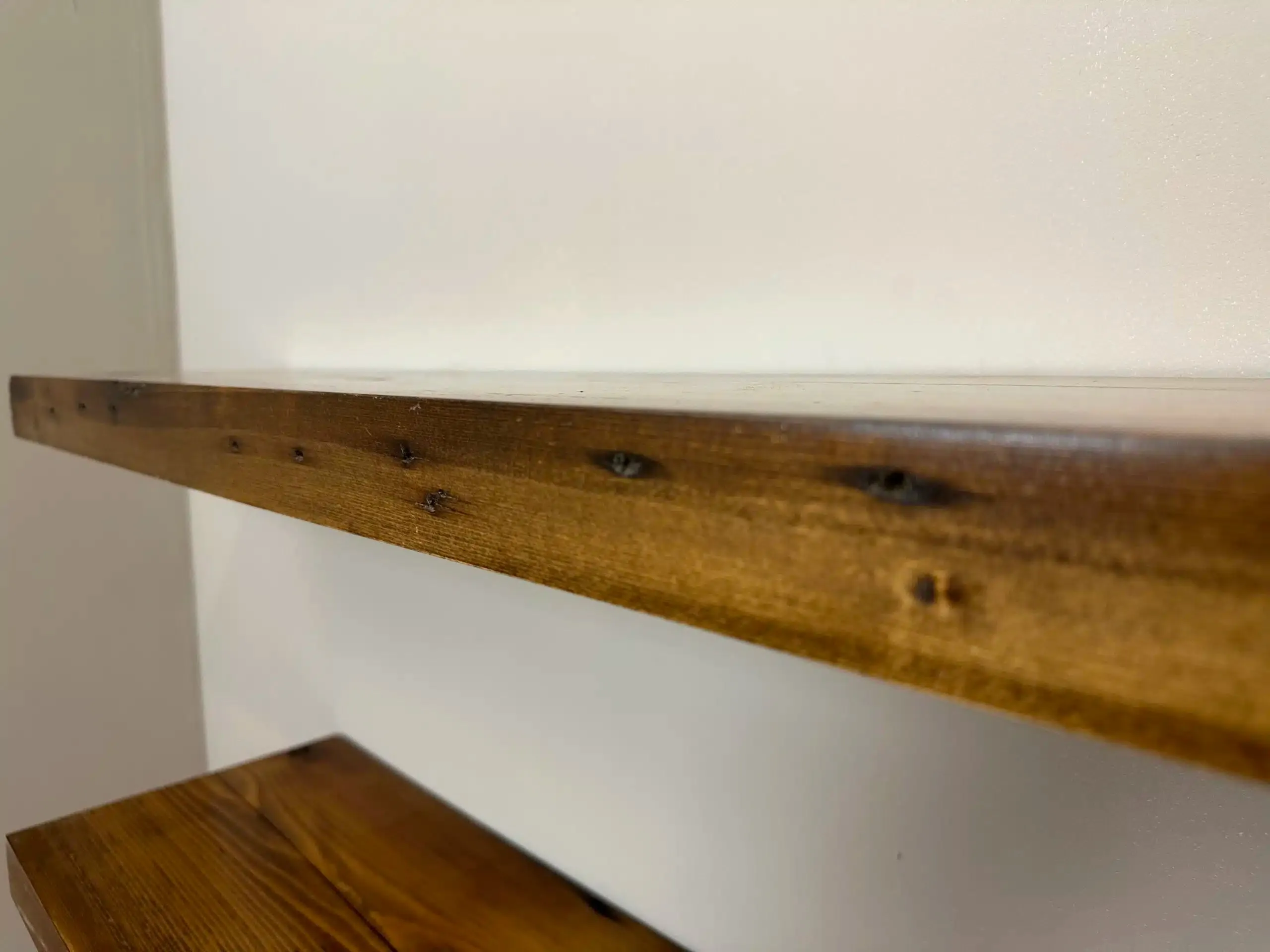 Reclaimed Wood Floating Wall Shelves - Philadelphia Church Contemporary Collection