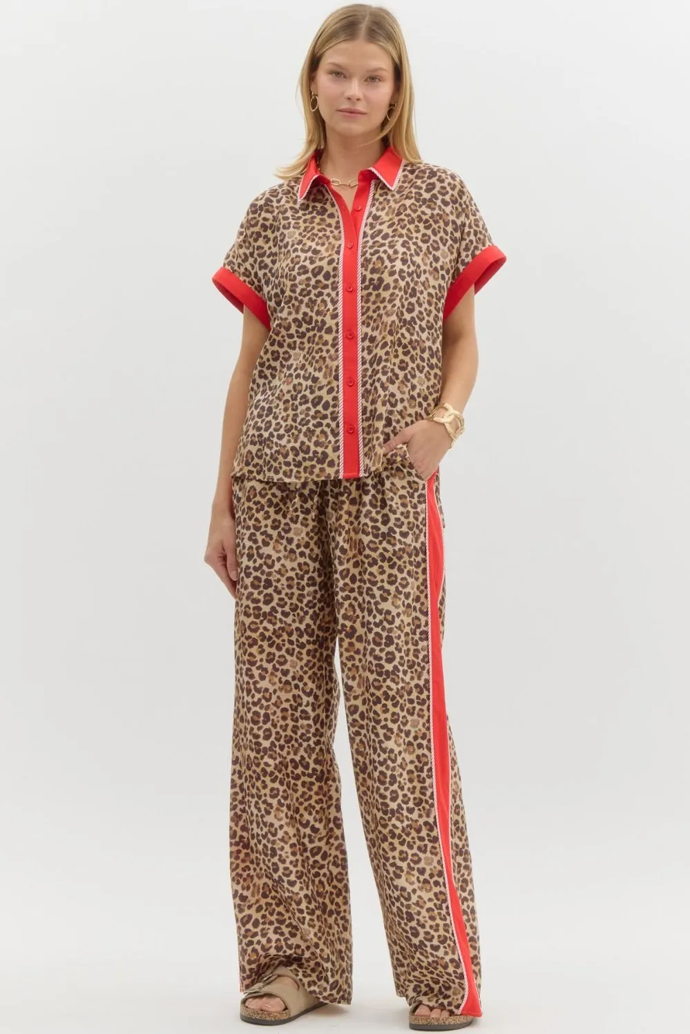 Red Leopard Pants