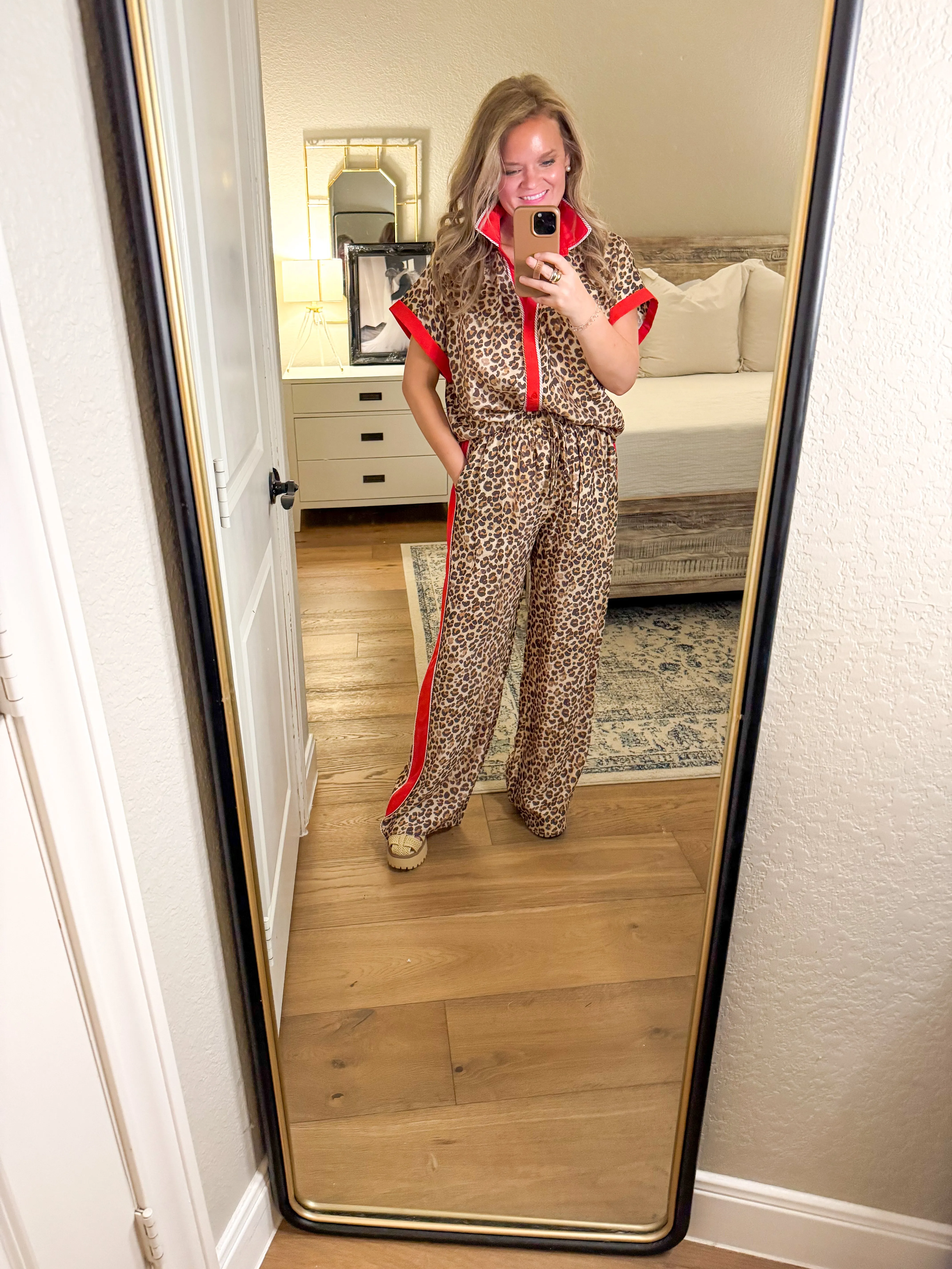 Red Leopard Pants