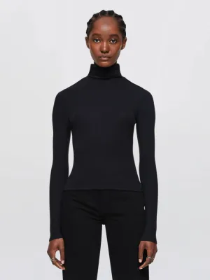 RE/DONE Ribbed Turtleneck Black