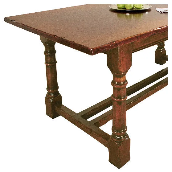 Refectory Table Gunbarrel Leg Twin Stretcher