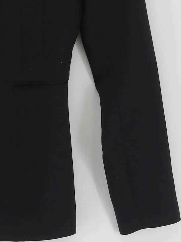 Reiss Women's Blazer UK 6 Black Wool with Elastane, Polyester