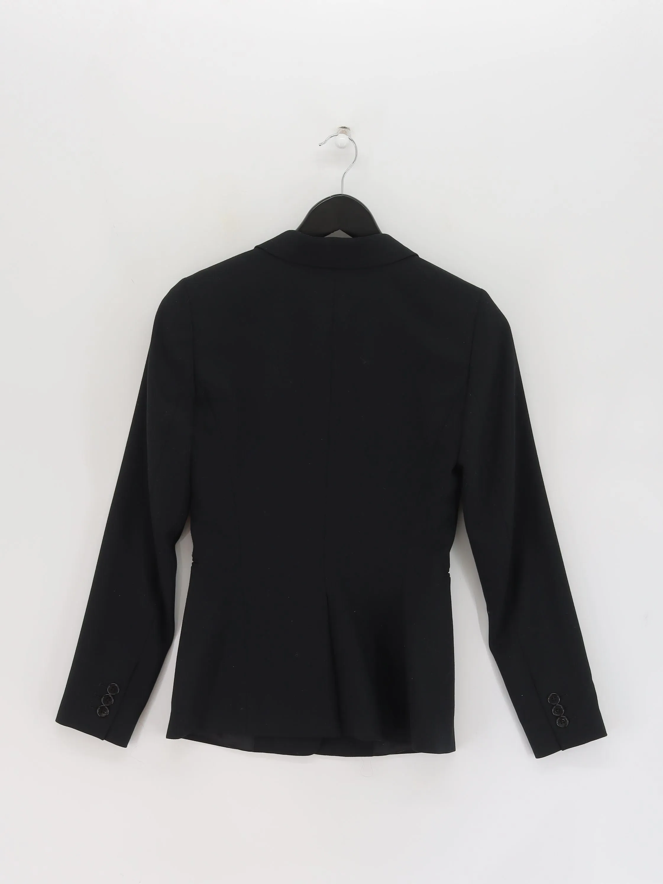 Reiss Women's Blazer UK 6 Black Wool with Elastane, Polyester