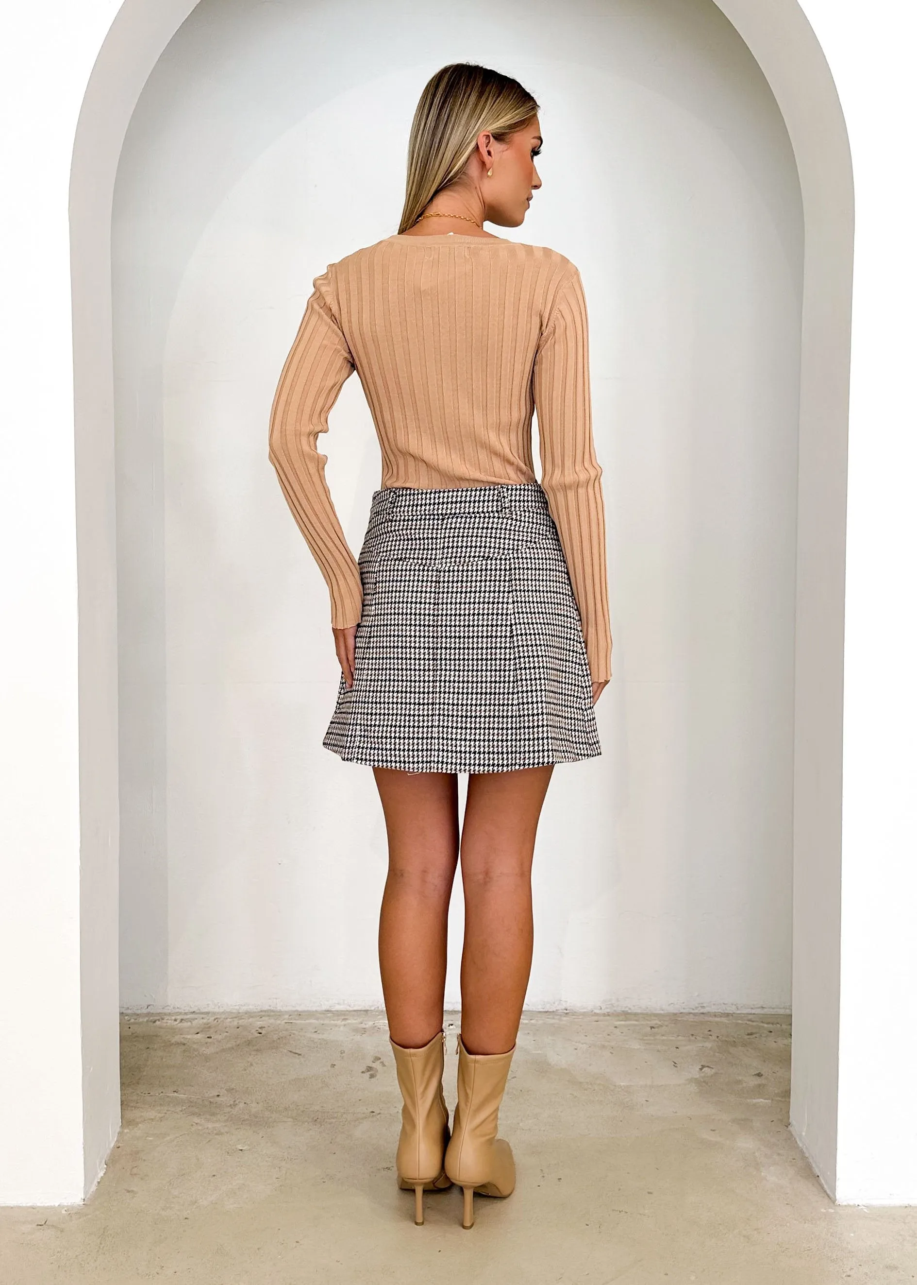 Rentor Skirt - Houndstooth