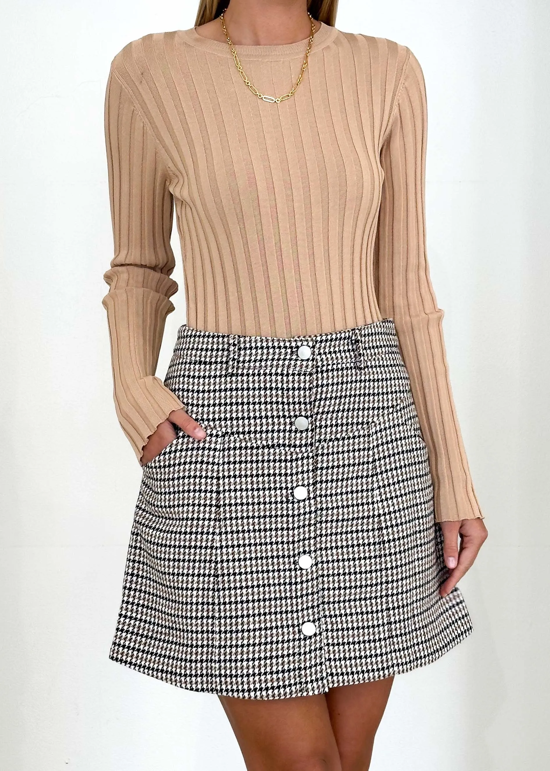 Rentor Skirt - Houndstooth
