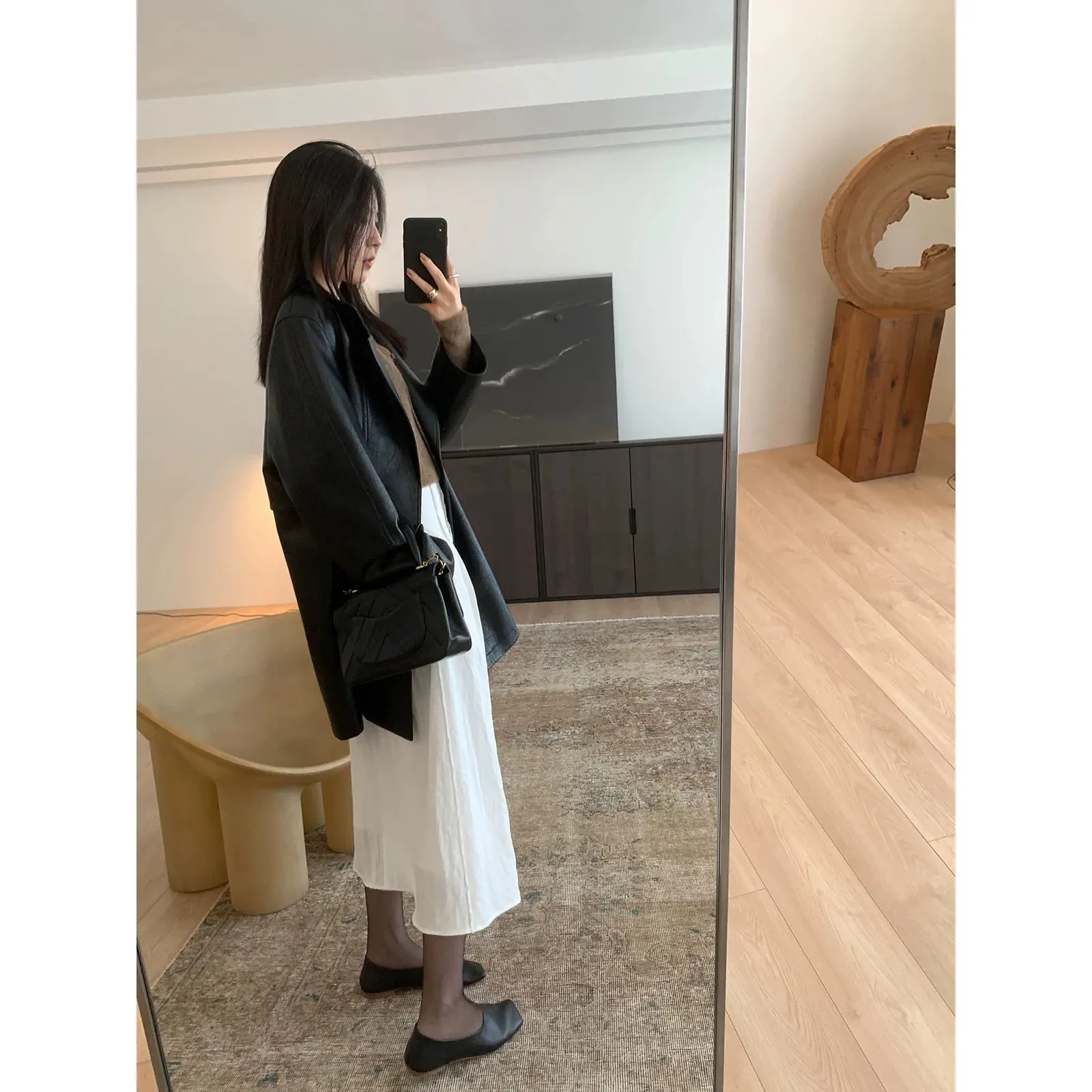 Retro Faux Leather Windbreaker