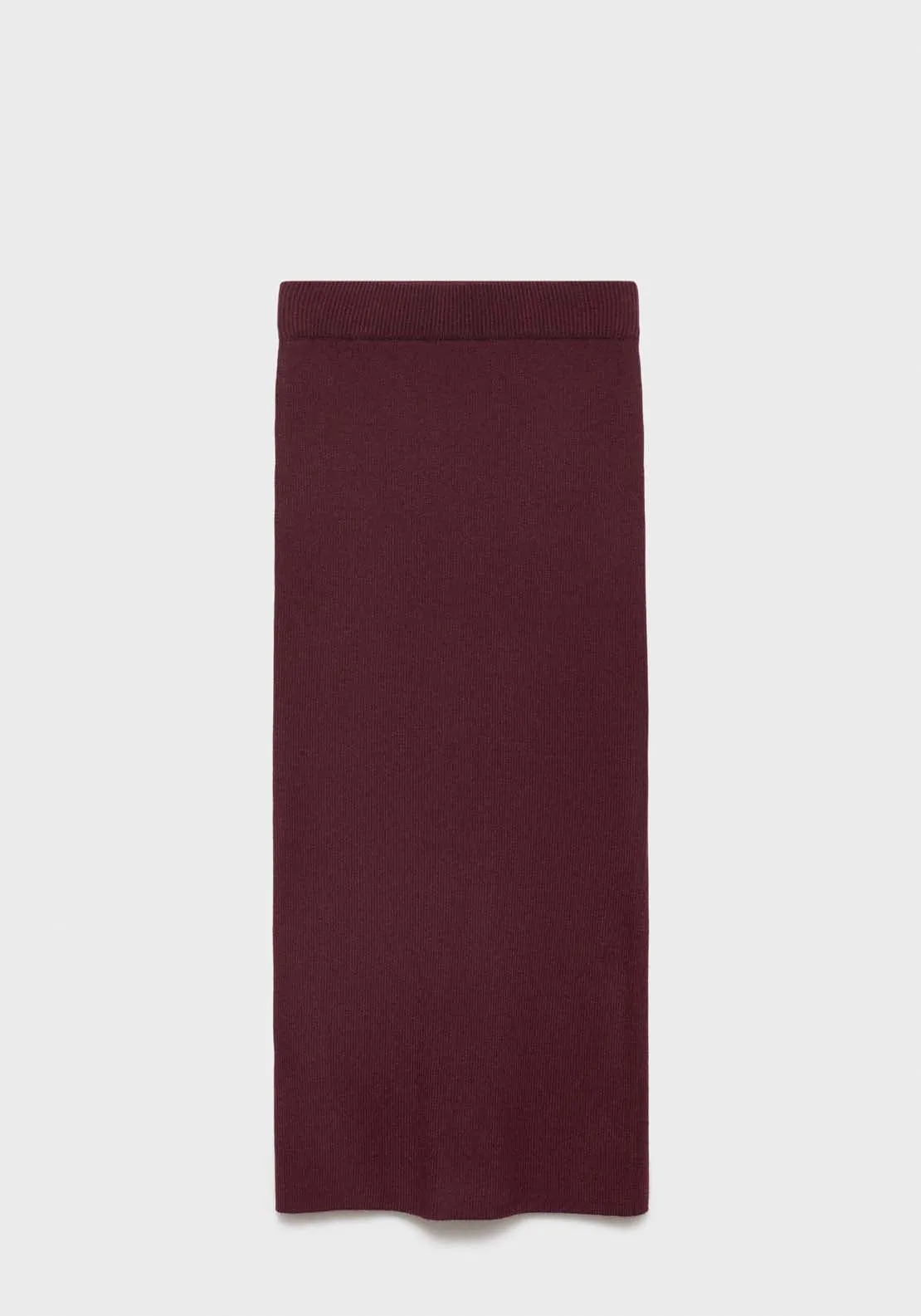 Ribbed midi skirt - Dark Red