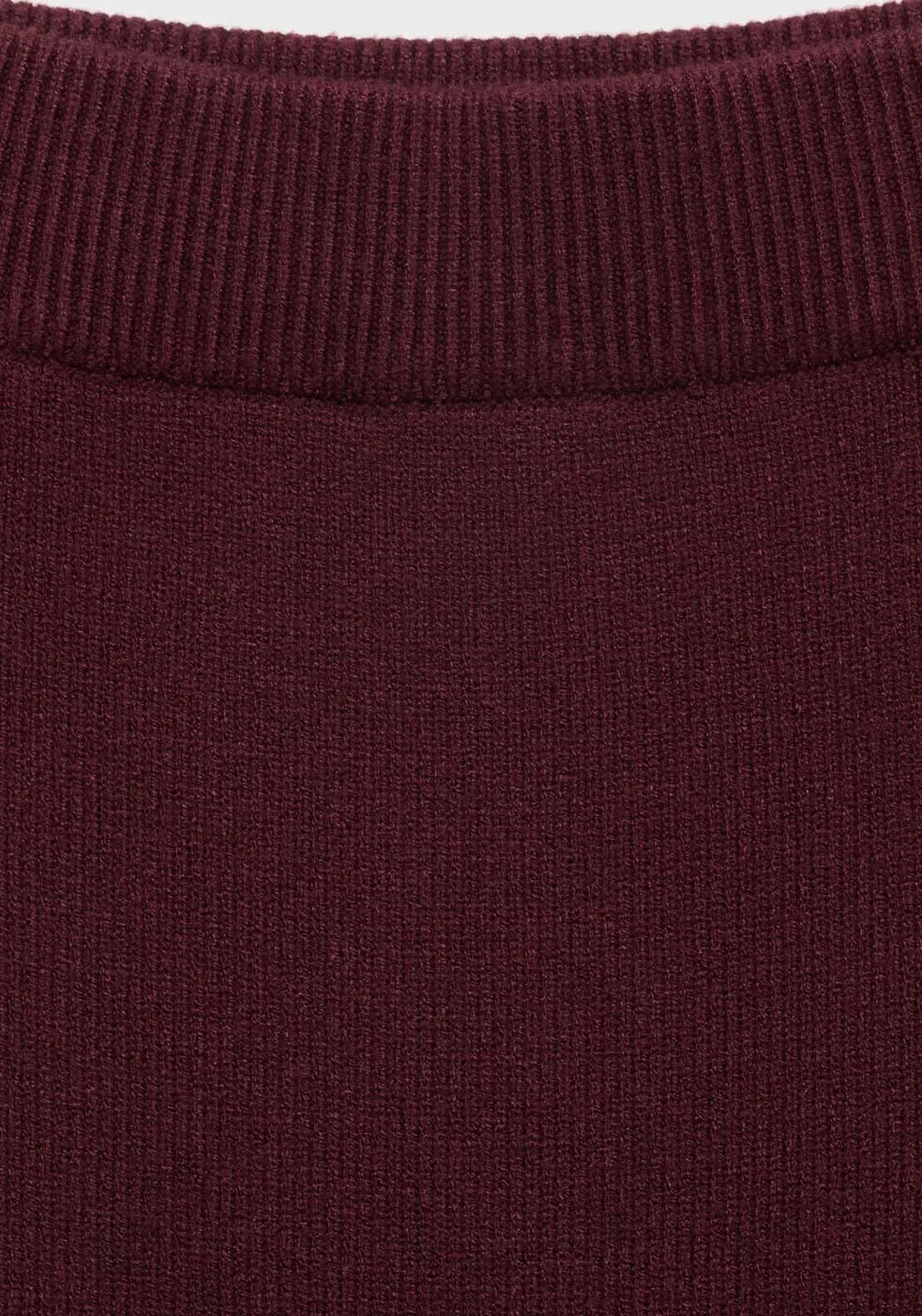 Ribbed midi skirt - Dark Red