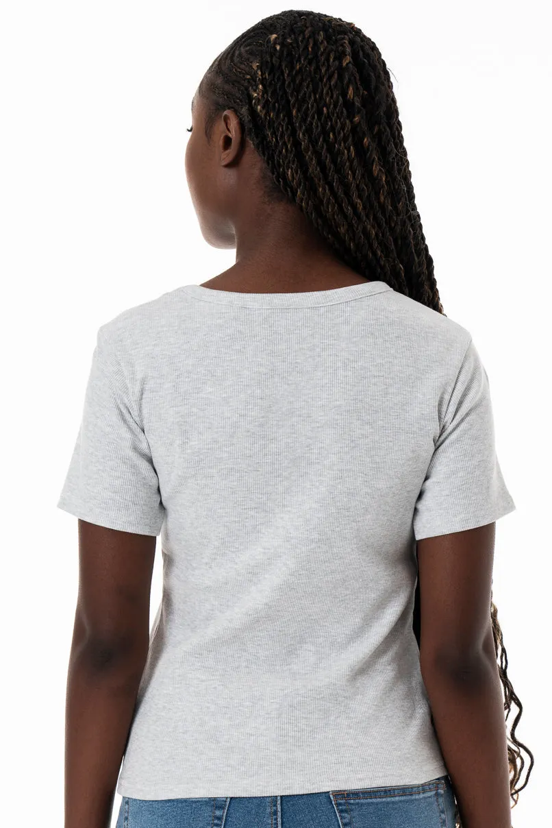 Ribbed T-Shirt _ 153810 _ Ice Mel