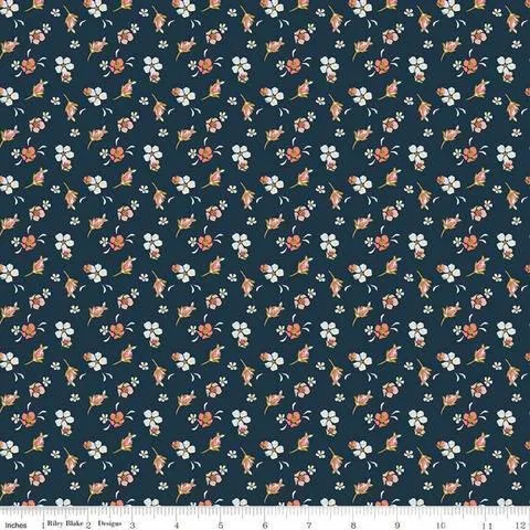 Riley Blake - Golden Days - Fat Quarter Pack - Navy (7)