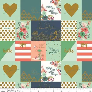 Riley Blake - On Trend - Notecards - Coral Sparkle