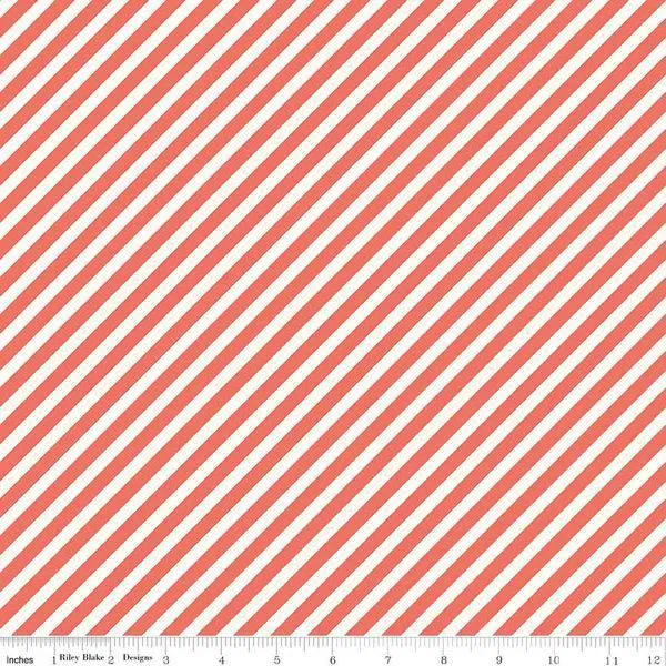 Riley Blake - On Trend - Stripe - Coral