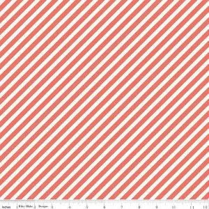 Riley Blake - On Trend - Stripe - Coral