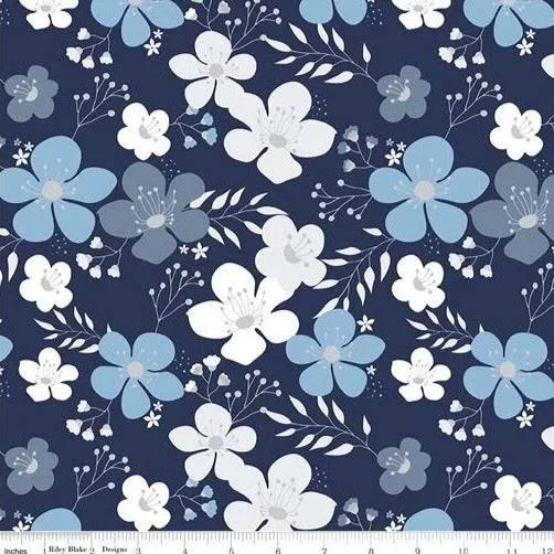 Riley Blake - Something Borrowed - Blossom - Navy