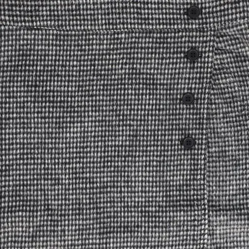 RYLEE   CRU BLACK HOUNDSTOOTH BUTTON SKIRT [Final Sale]