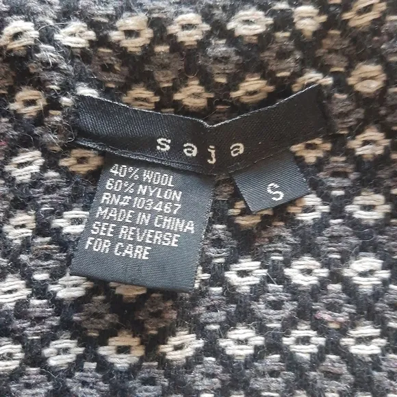 Saja Designer Double Breasted Wool Blend Coat
