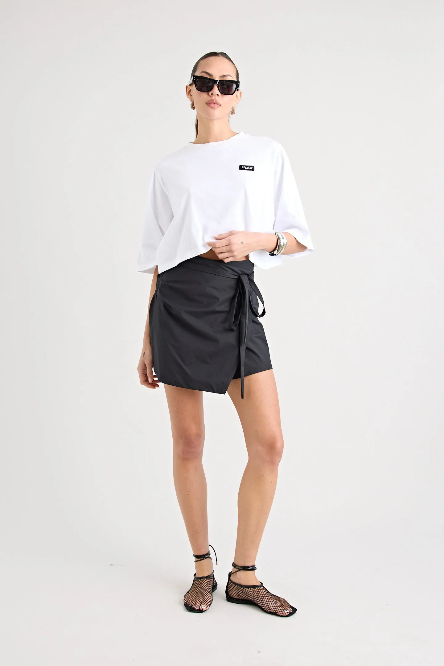 SALMA WRAP SKIRT | BLACK