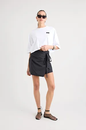 SALMA WRAP SKIRT | BLACK