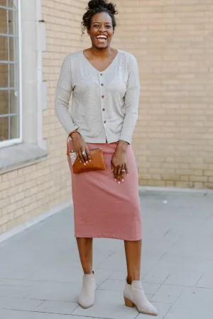 Sedona Pencil Skirt - Desert Rose