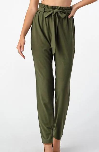 SEMI SWEET TIE FRONT PANTS