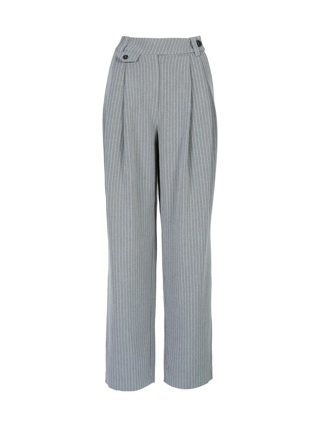 Serena Tailored Pant Grey Pin Stripe