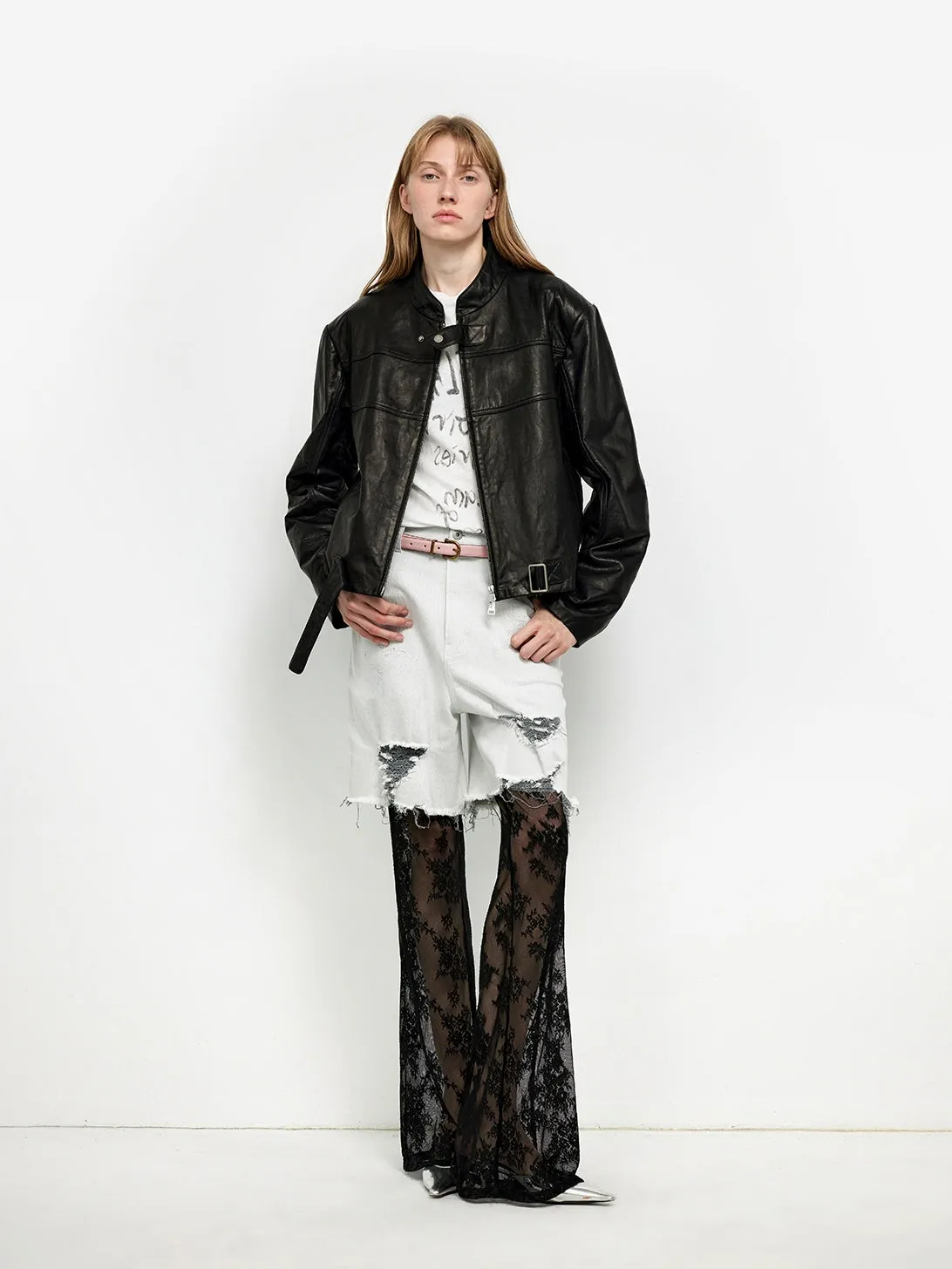 Sheepskin Stand Collar Jacket