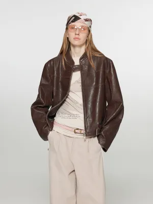 Sheepskin Stand Collar Jacket
