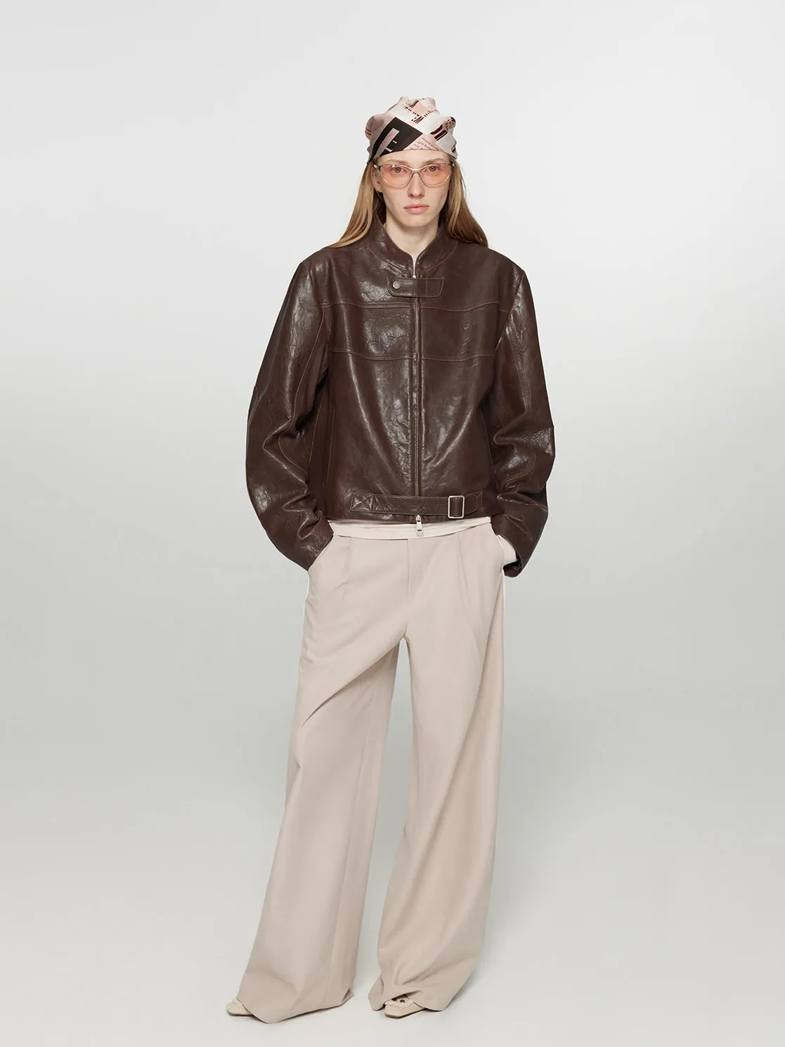 Sheepskin Stand Collar Jacket
