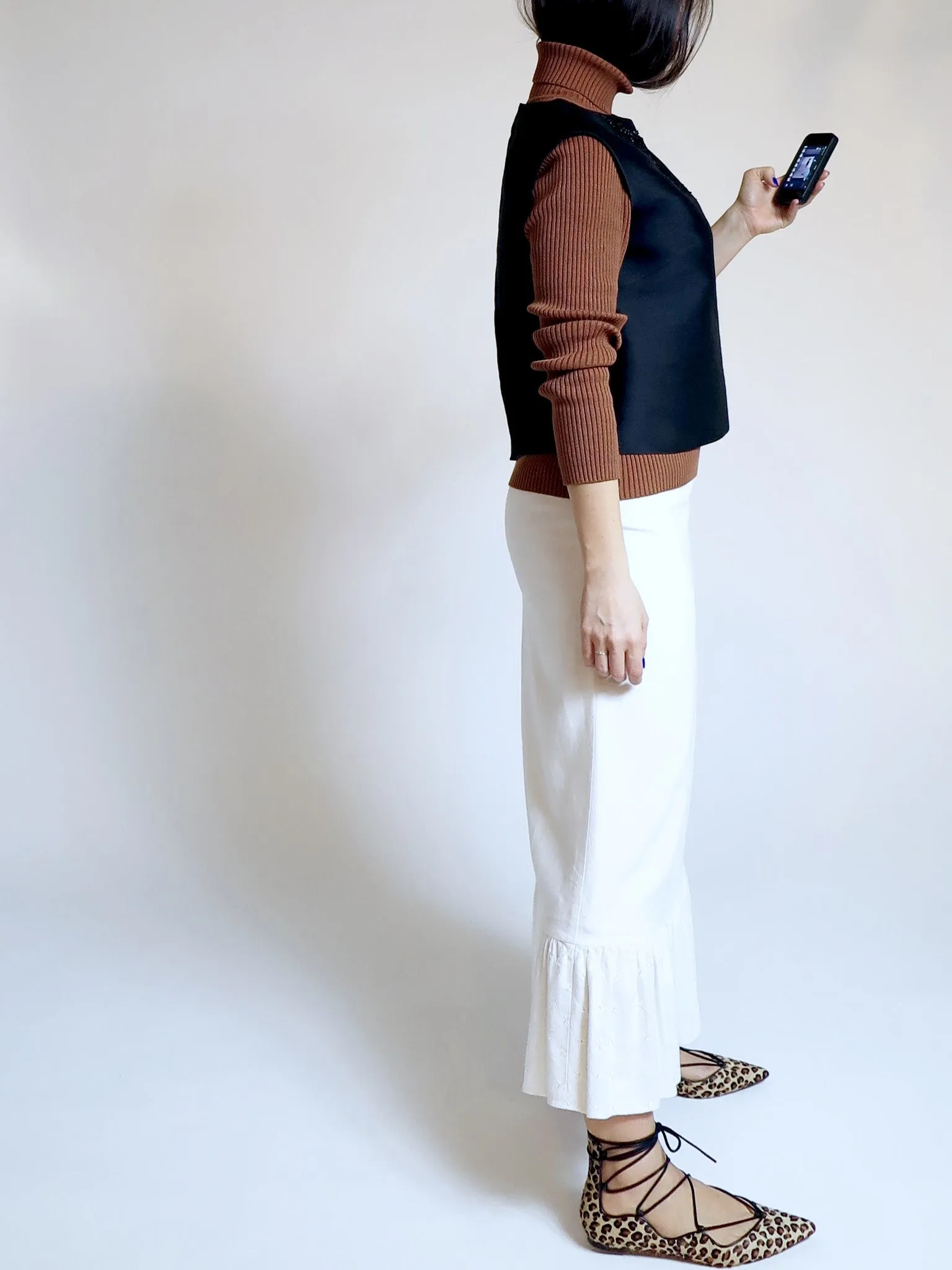 Silk Rust Turtleneck