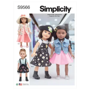 Simplicity Pattern 9566 18" Doll Clothes