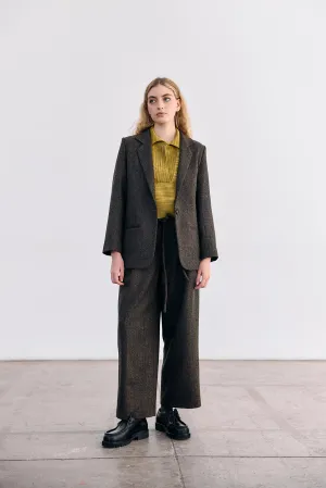 Single-Breasted Wool Blazer - Pimienta