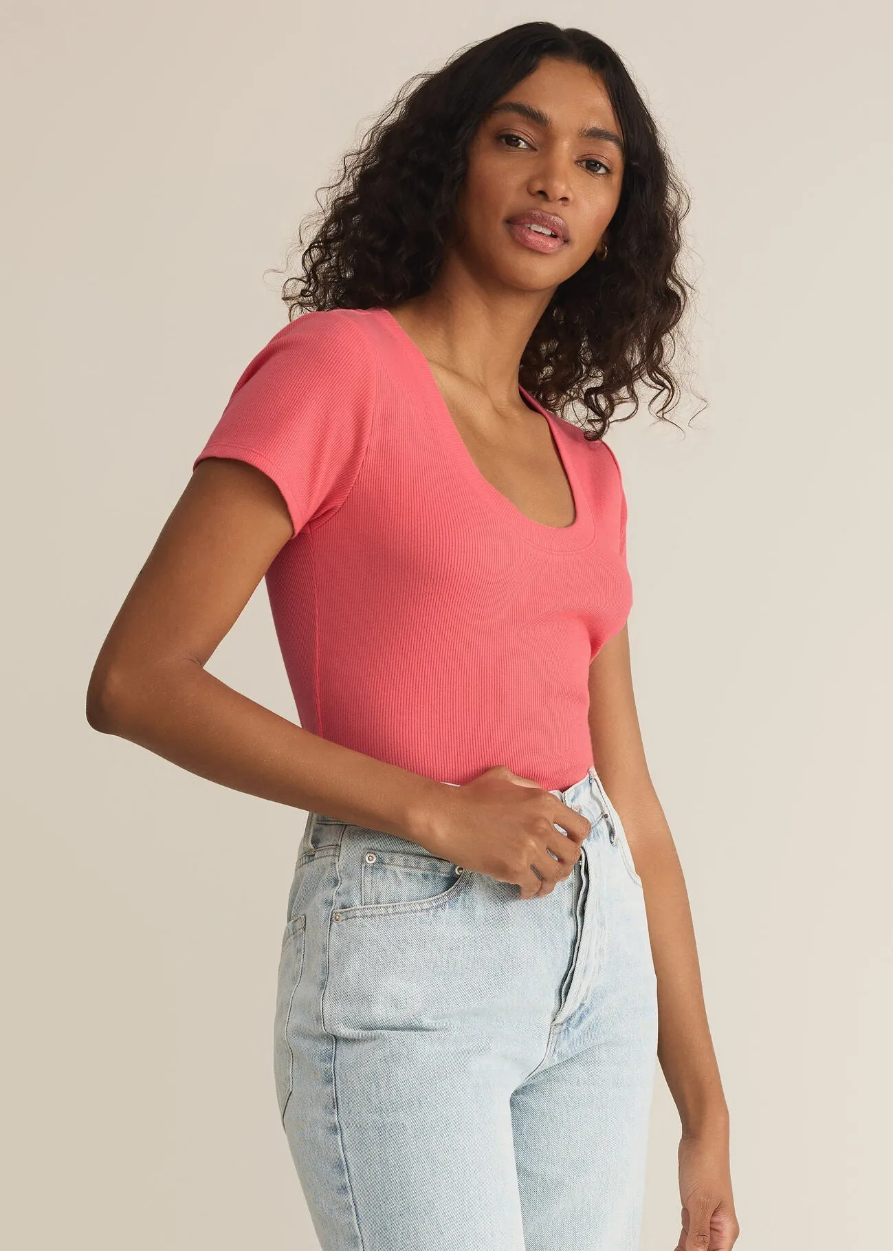 Sirena Short Sleeve Rib Tee