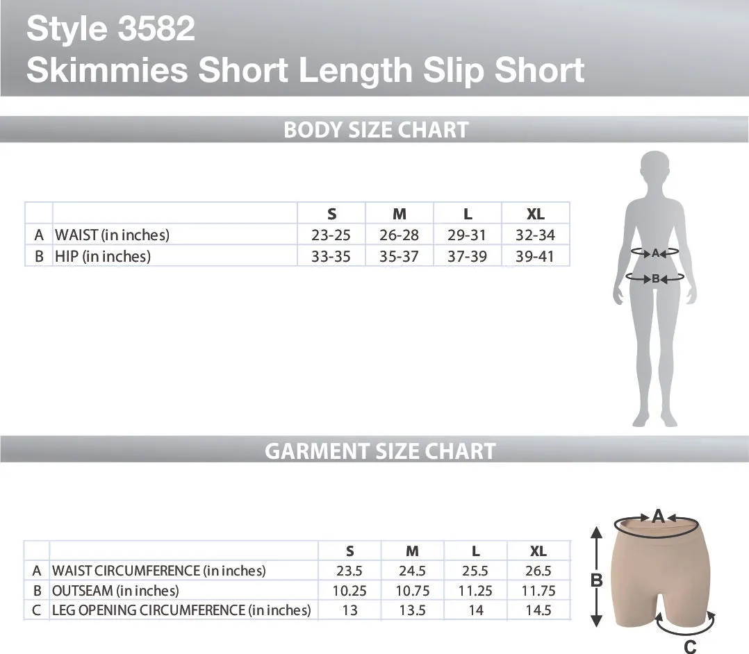 Skimmies Nylon Spandex Cooling Slipshort