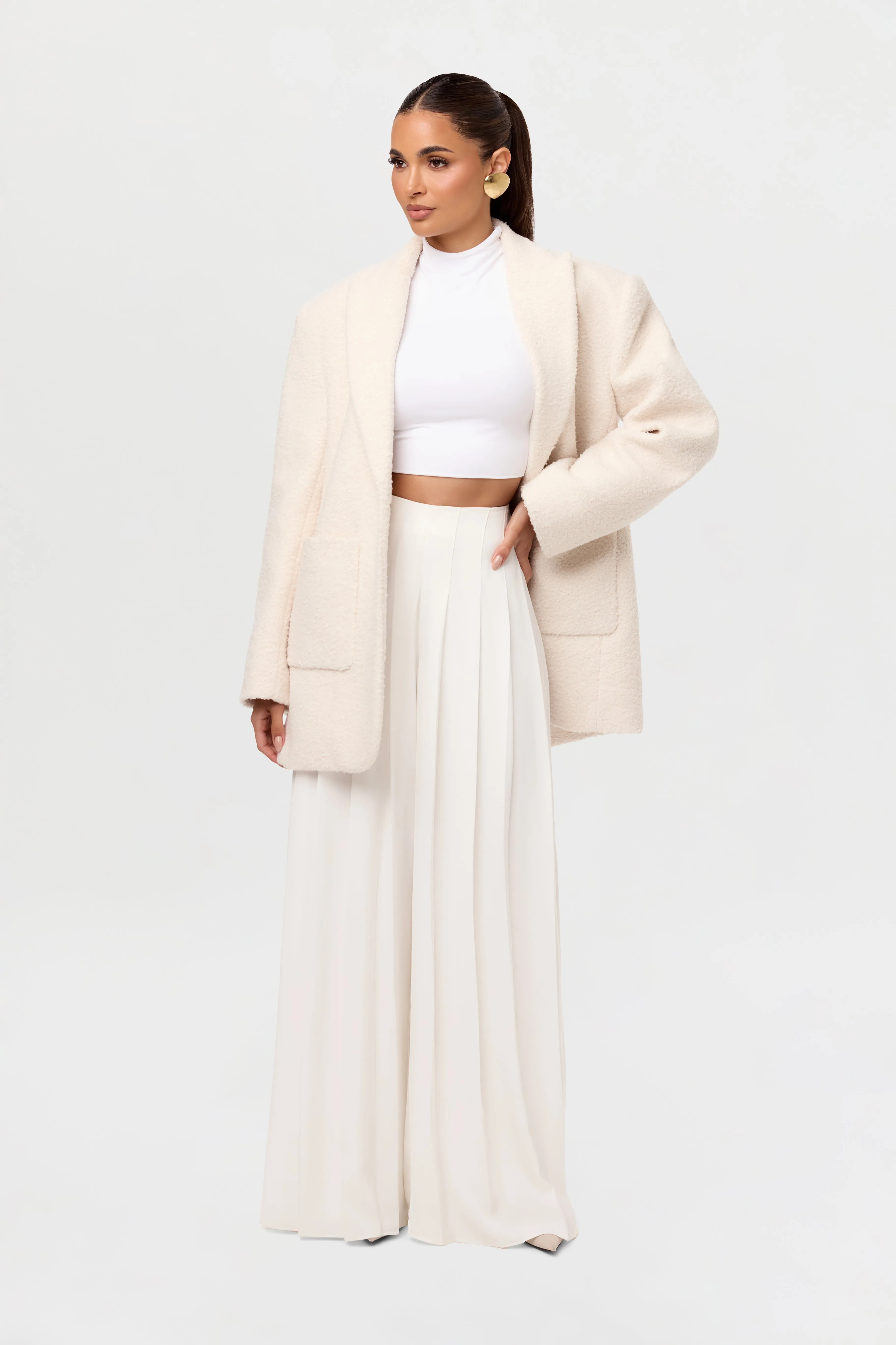 Smooth Mock Neck Crop Top