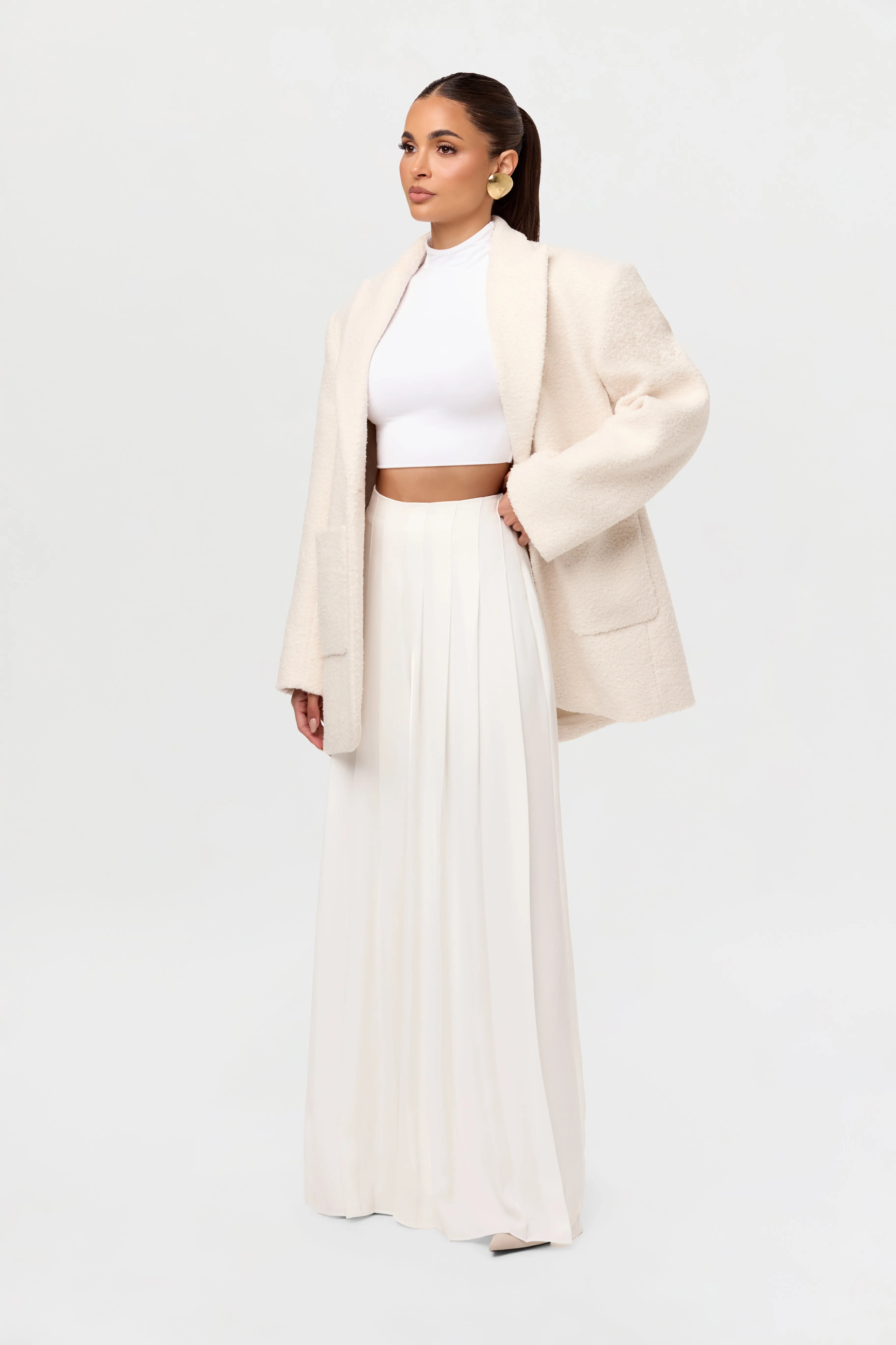Smooth Mock Neck Crop Top