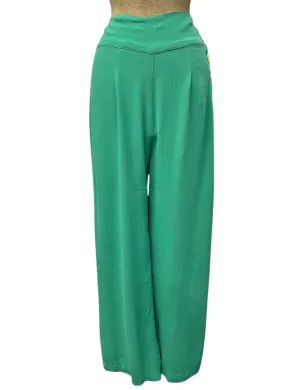 Spearmint Green Retro 1940s Style High Waisted Palazzo Pants