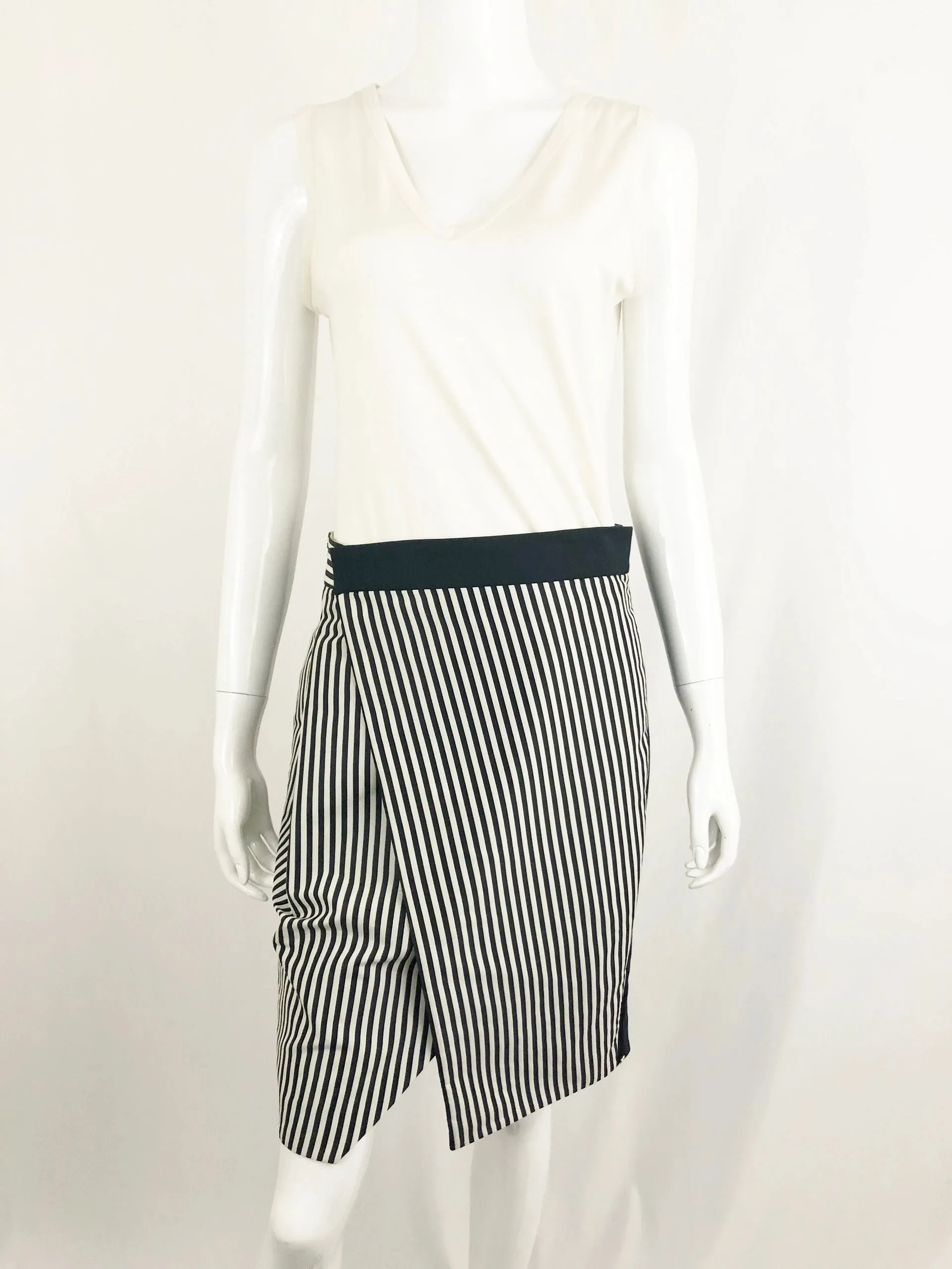 SPORTMAX Striped Wrap Skirt Size 2