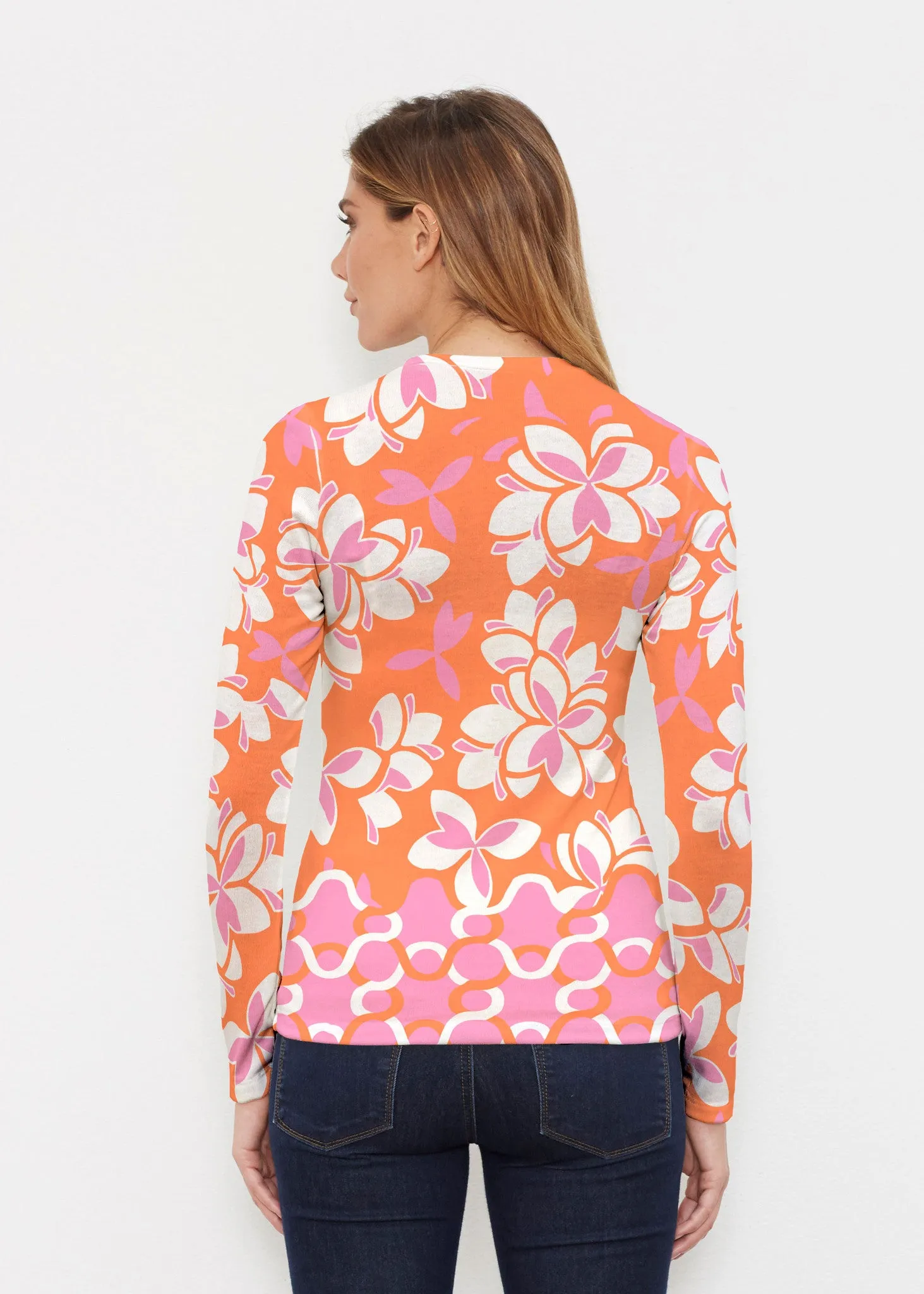 Squiggles Pink (20341) ~ Butterknit Long Sleeve Crew Top