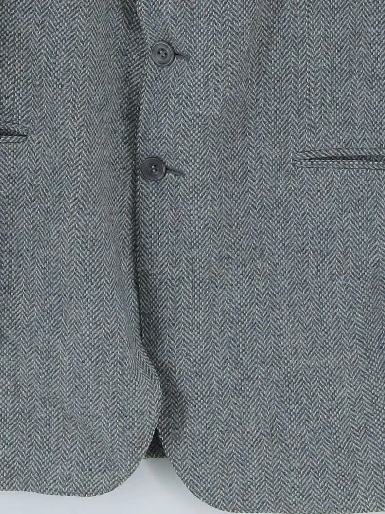 St. Michael Men's Blazer Chest: 42 in Grey Wool with Rayon